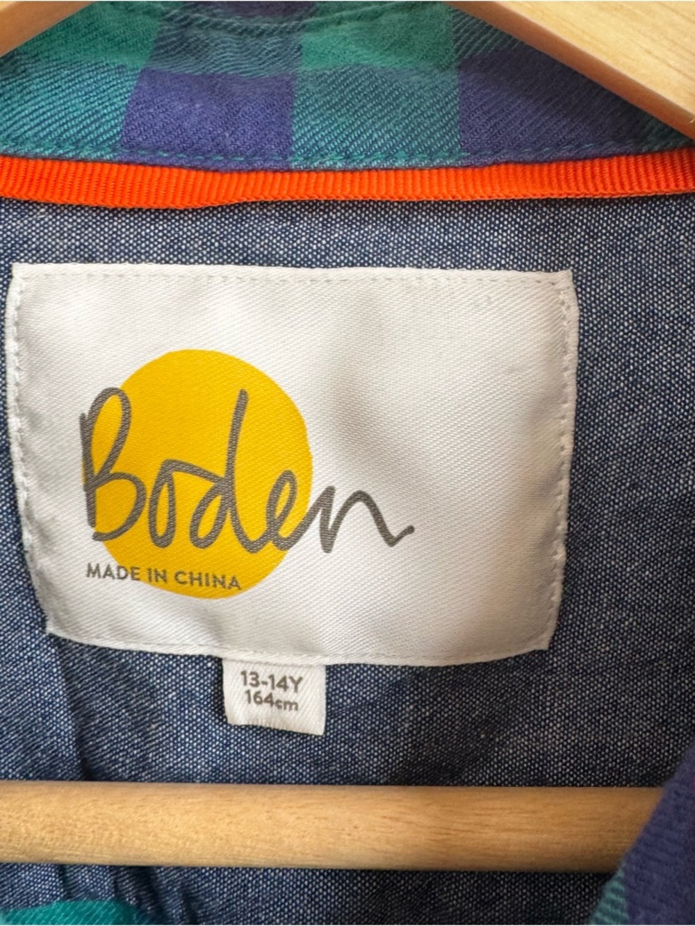 Boden Flannel Dog Embroidered Button Down Shirt Size 13-14Y - Picture 4 of 4